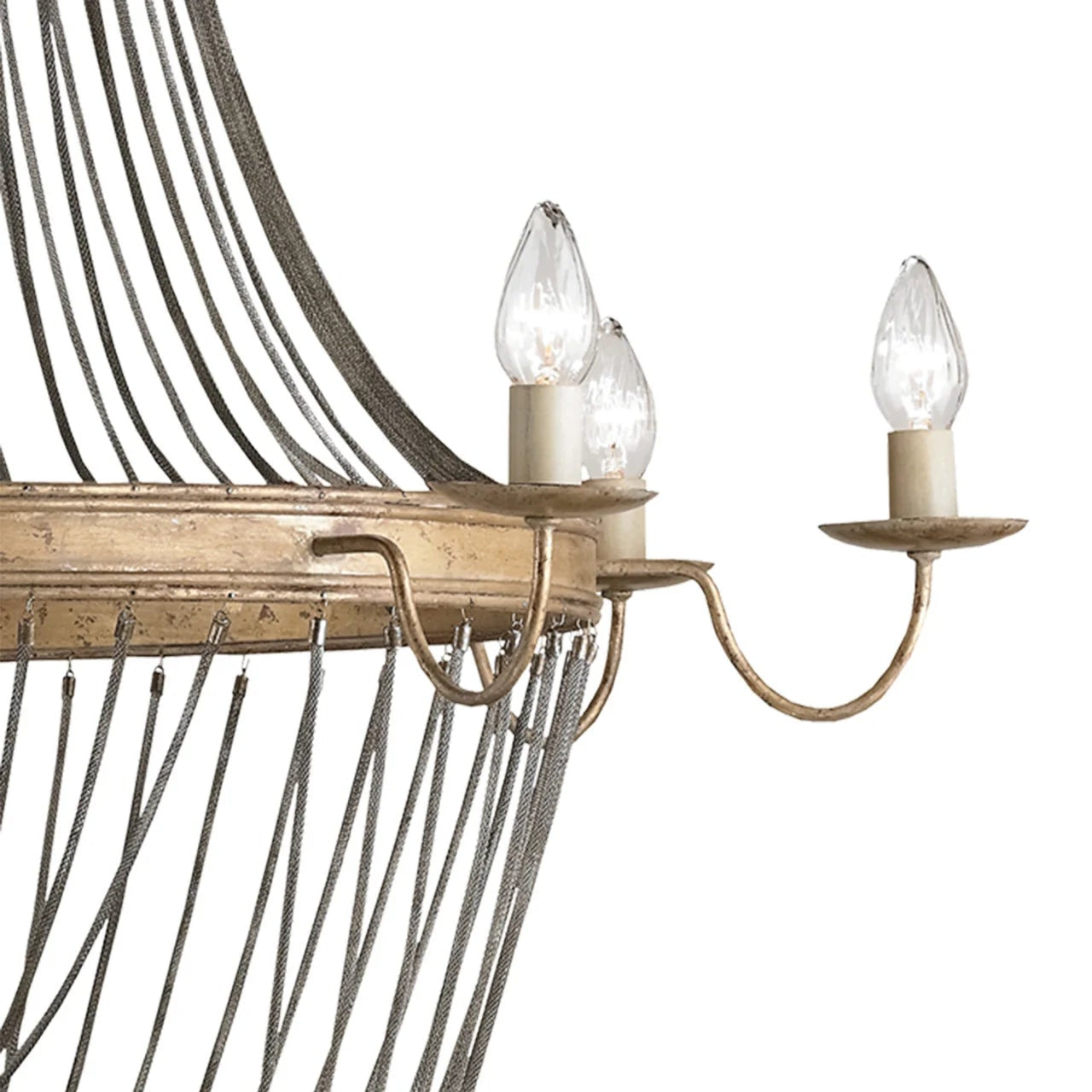 Lucien Chandelier French Gold Leaf