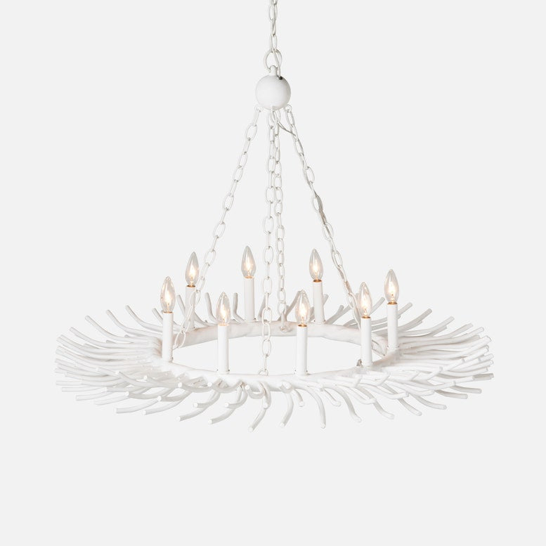 Bruna Chandelier White Gesso