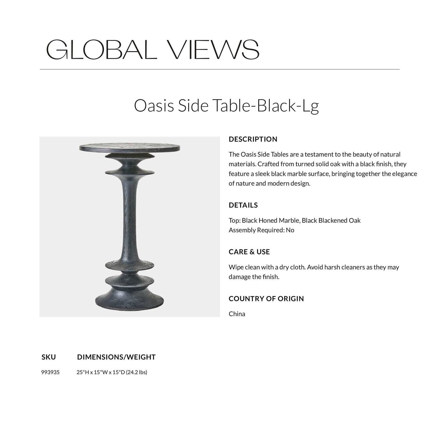 Oasis Side Table Black