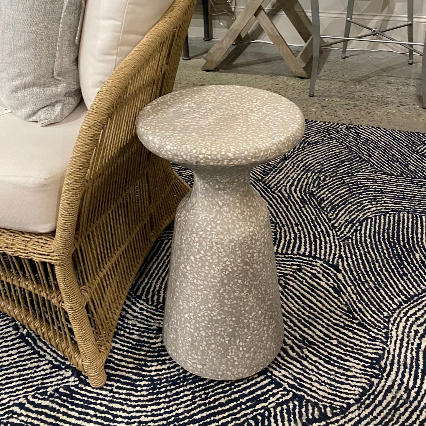 Madelyn Side Table White Terrazzo