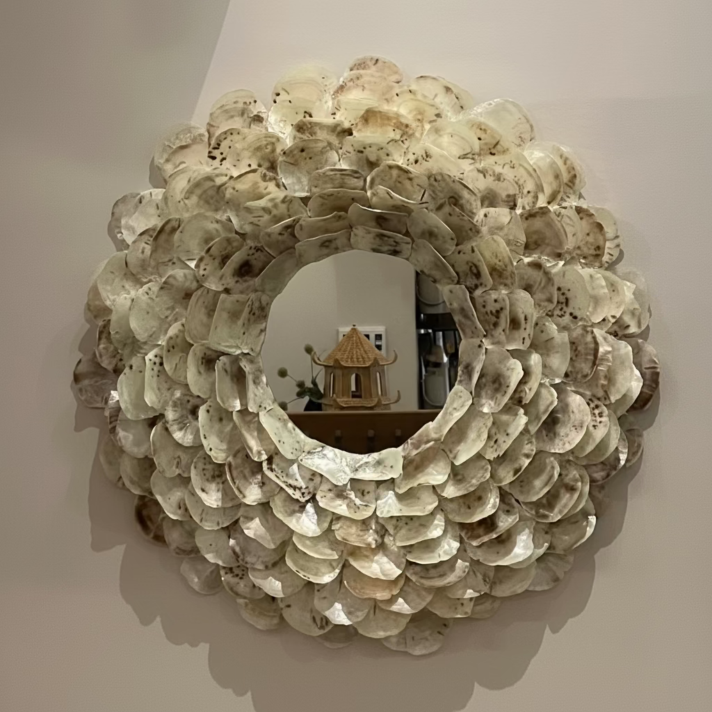 Made Goods Venus Mirror Frost Saddle Oyster Shell Market Photo
