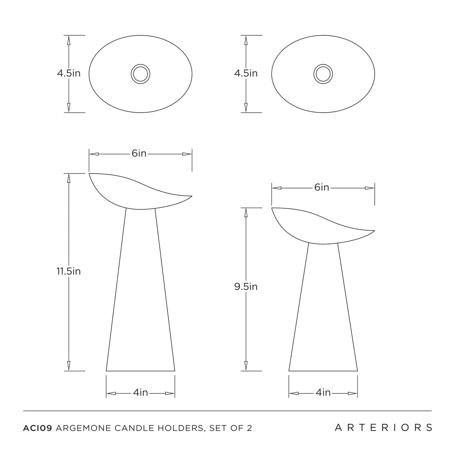 Argemone Chandelier Holders Set