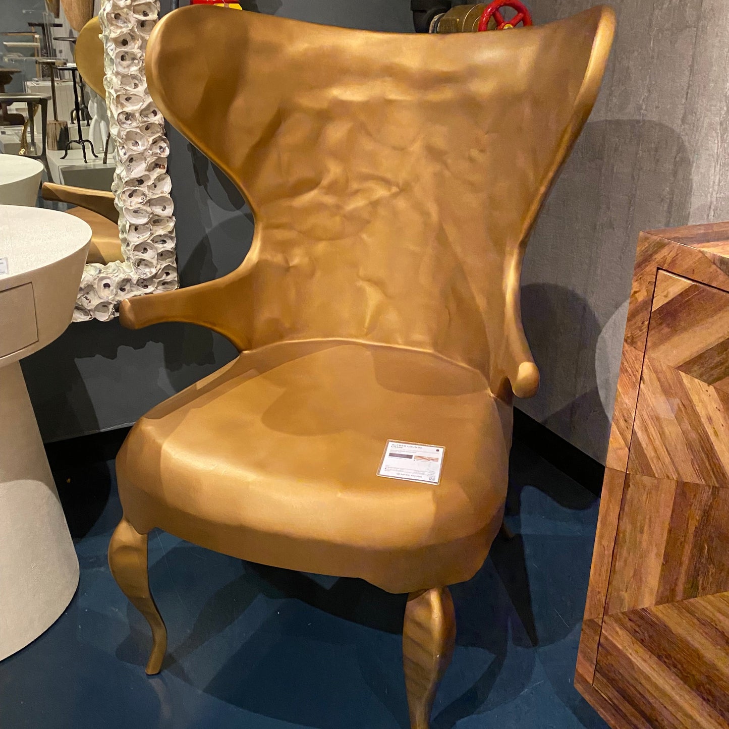 Made Goods Alfred Chair Hammered Gold Iron Market