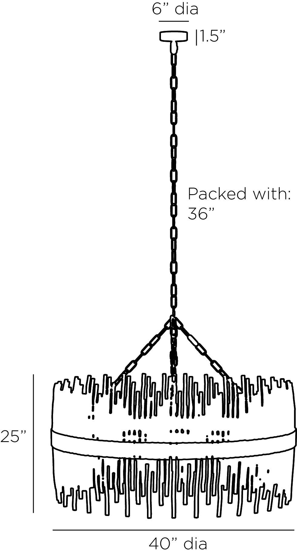 arteriors adele chandelier diagram
