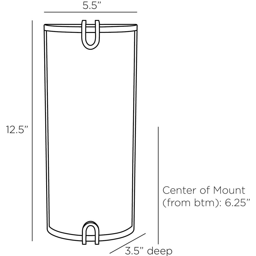 arteriors adriel sconce diagram