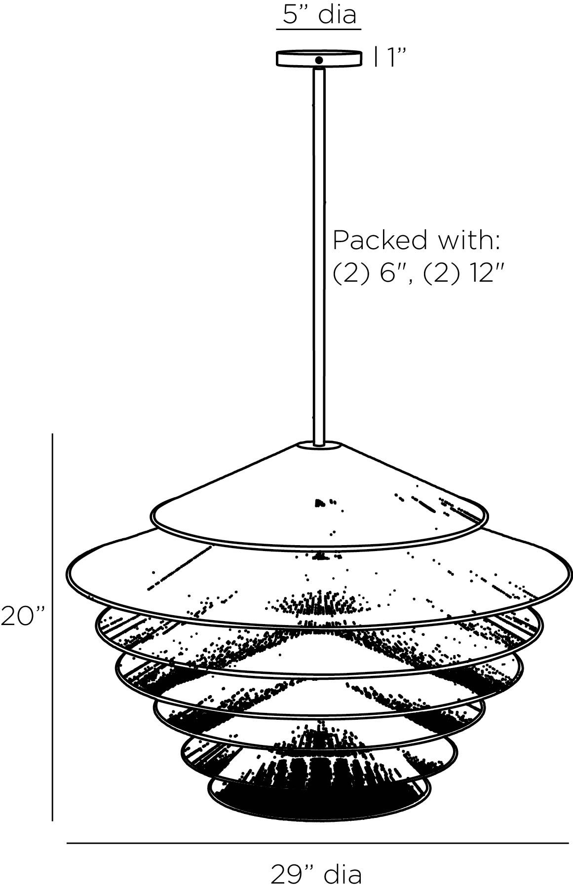 arteriors andria pendant diagram