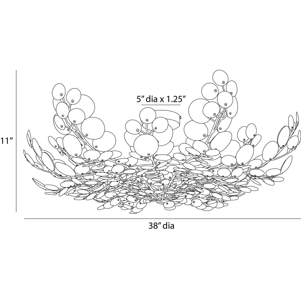 arteriors bilal flush mount diagram