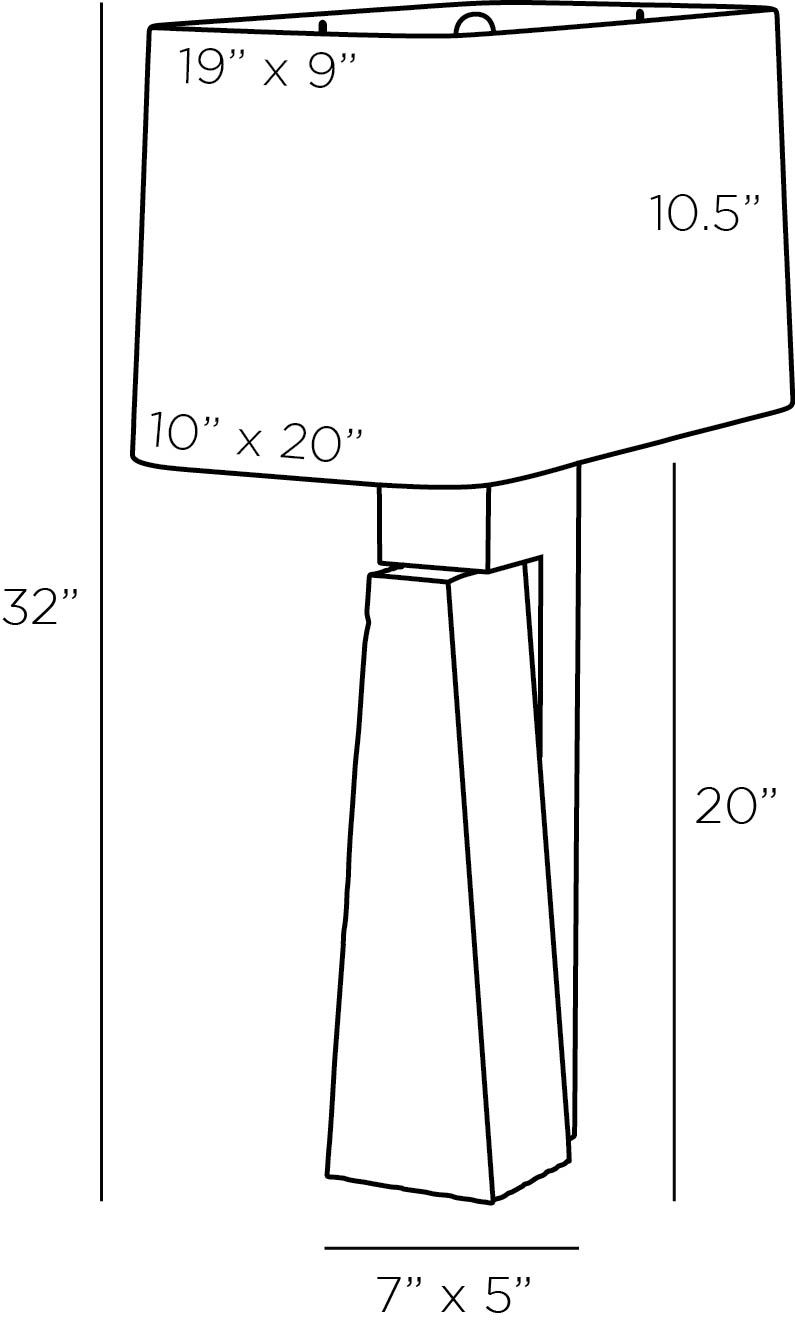 arteriors briarwood lamp diagram