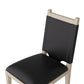 arteriors burdock dining chair black top angle