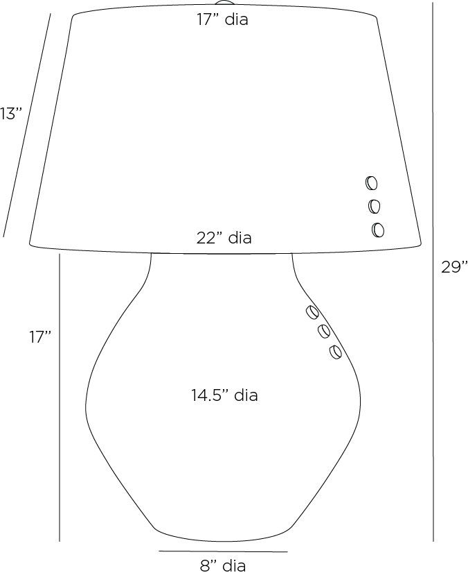 arteriors casablanca lamp diagram