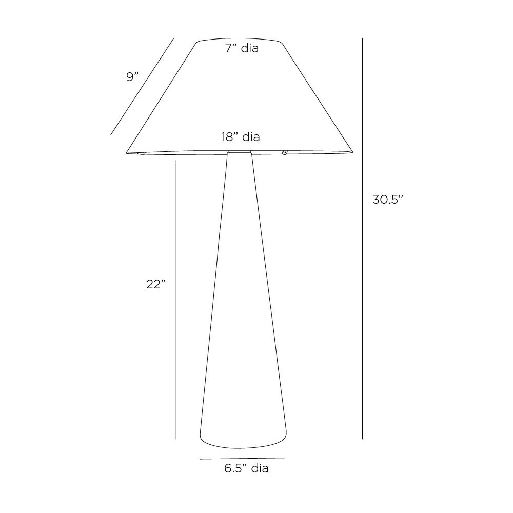 arteriors chanell lamp diagram