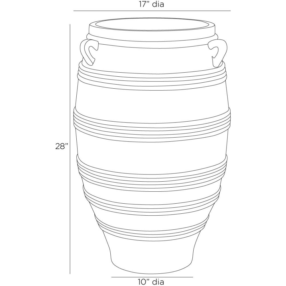 arteriors chicago planter large diagram