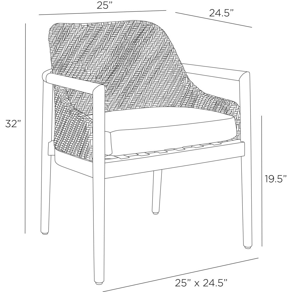 arteriors chilton chair diagram