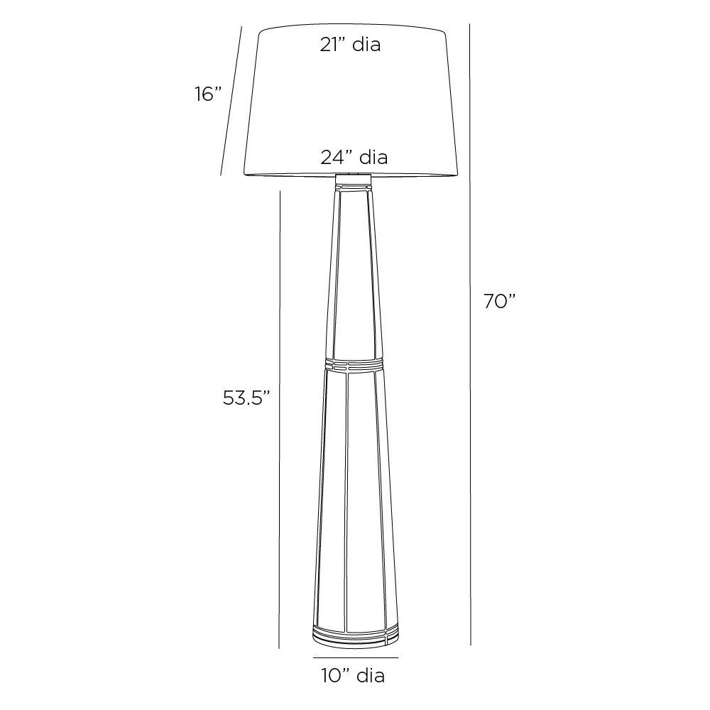 arteriors elmhust floor lamp diagram