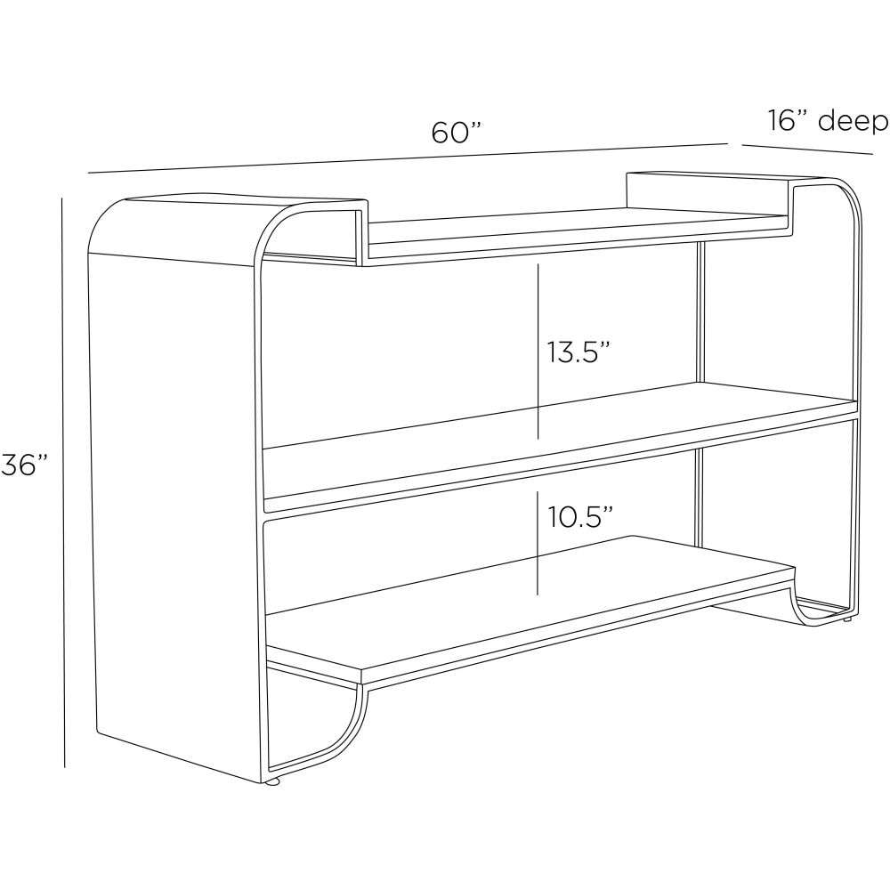 arteriors epton bookshelf diagram