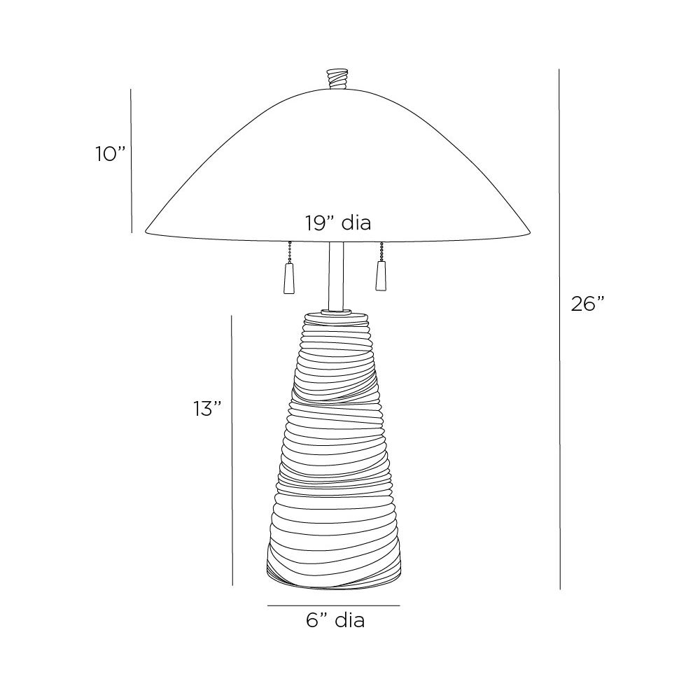 arteriors fender lamp diagram