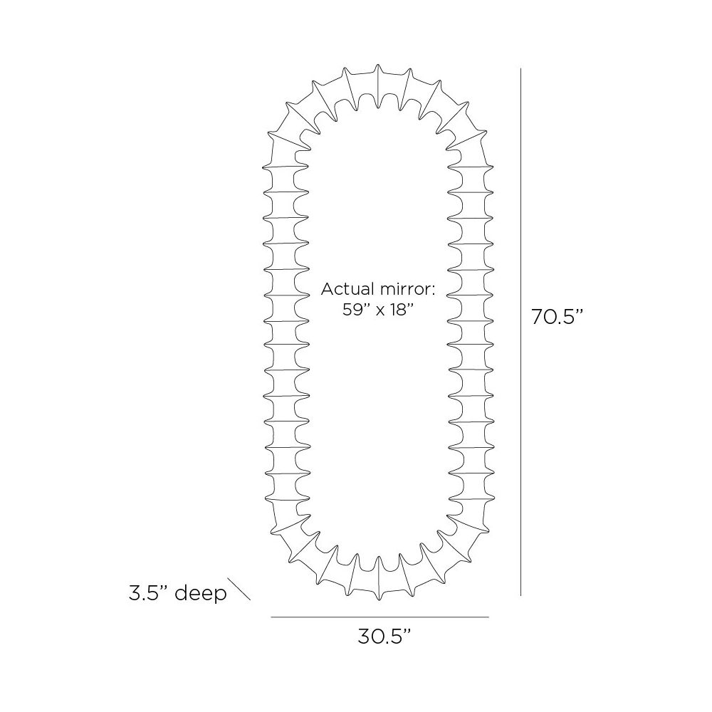 arteriors gilcrest floor mirror diagram