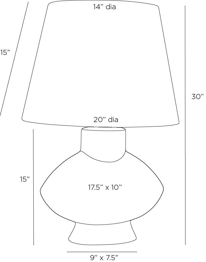 arteriors ginn lamp diagram