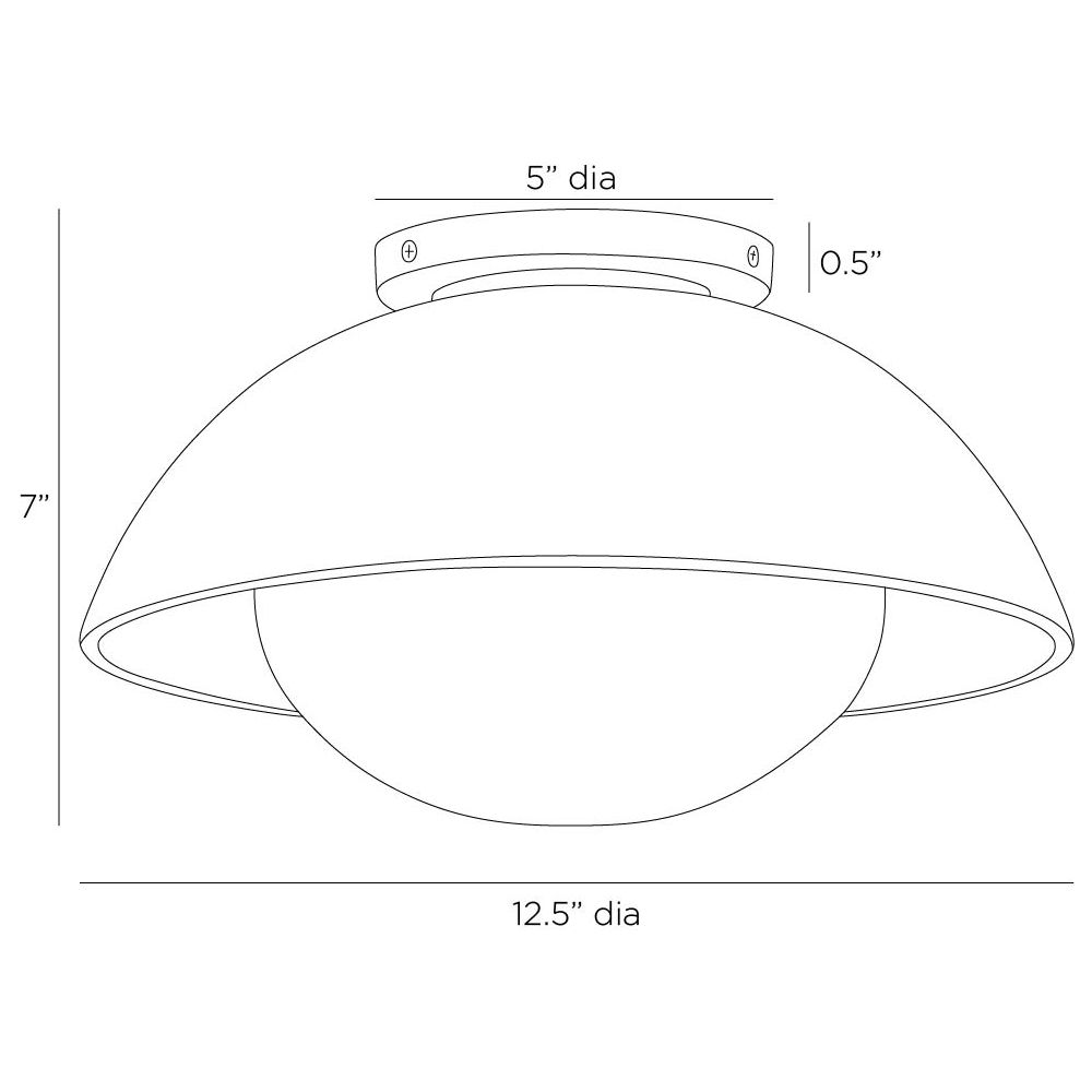 arteriors glaze flushmount black diagram