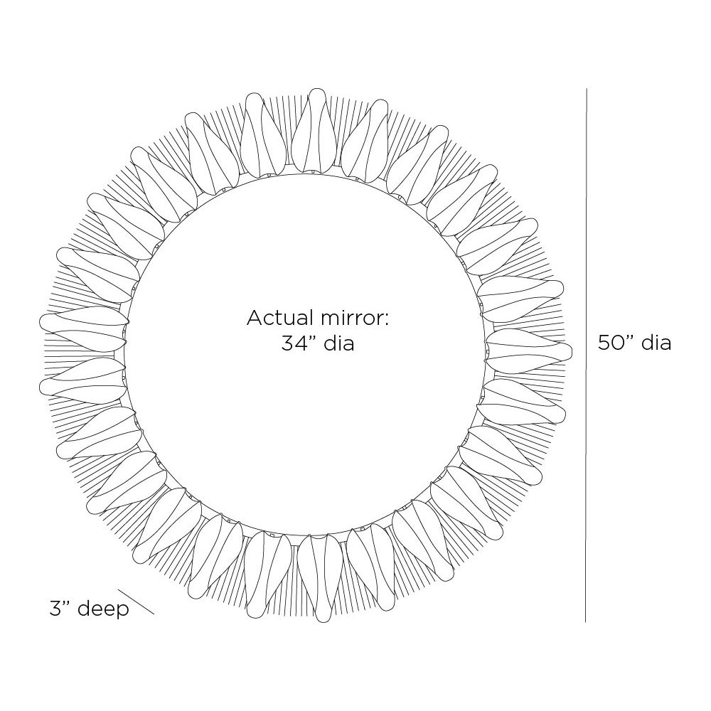 arteriors goldie mirror diagram