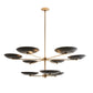 arteriors griffith two tiered chandelier illuminated