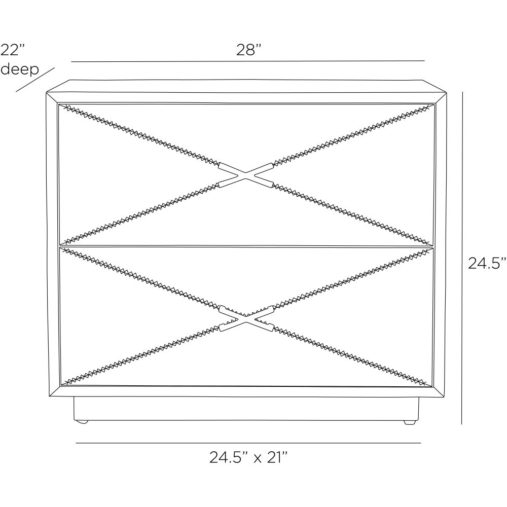 arteriors hartzel side table diagram