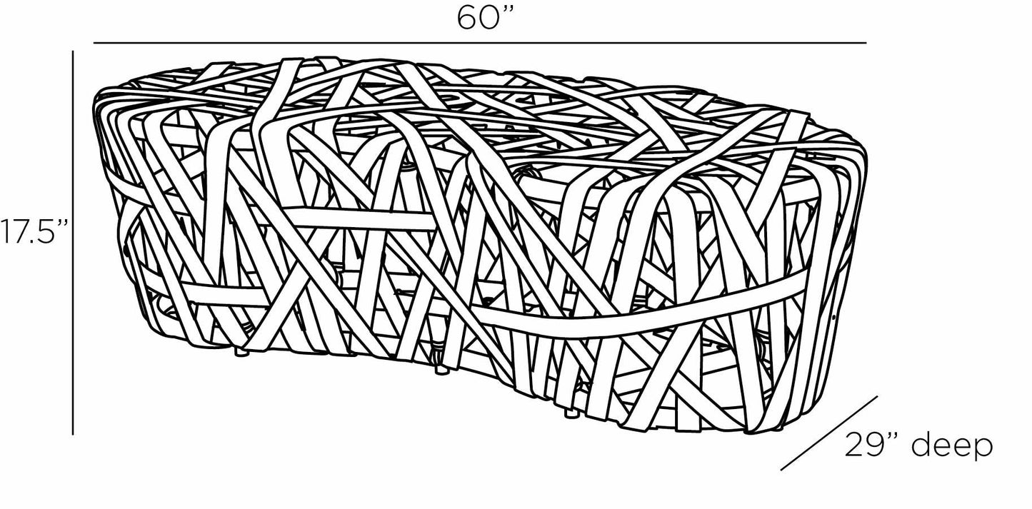 arteriors horatio bench diagram