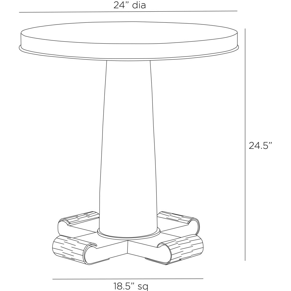 arteriors hurst end table diagram