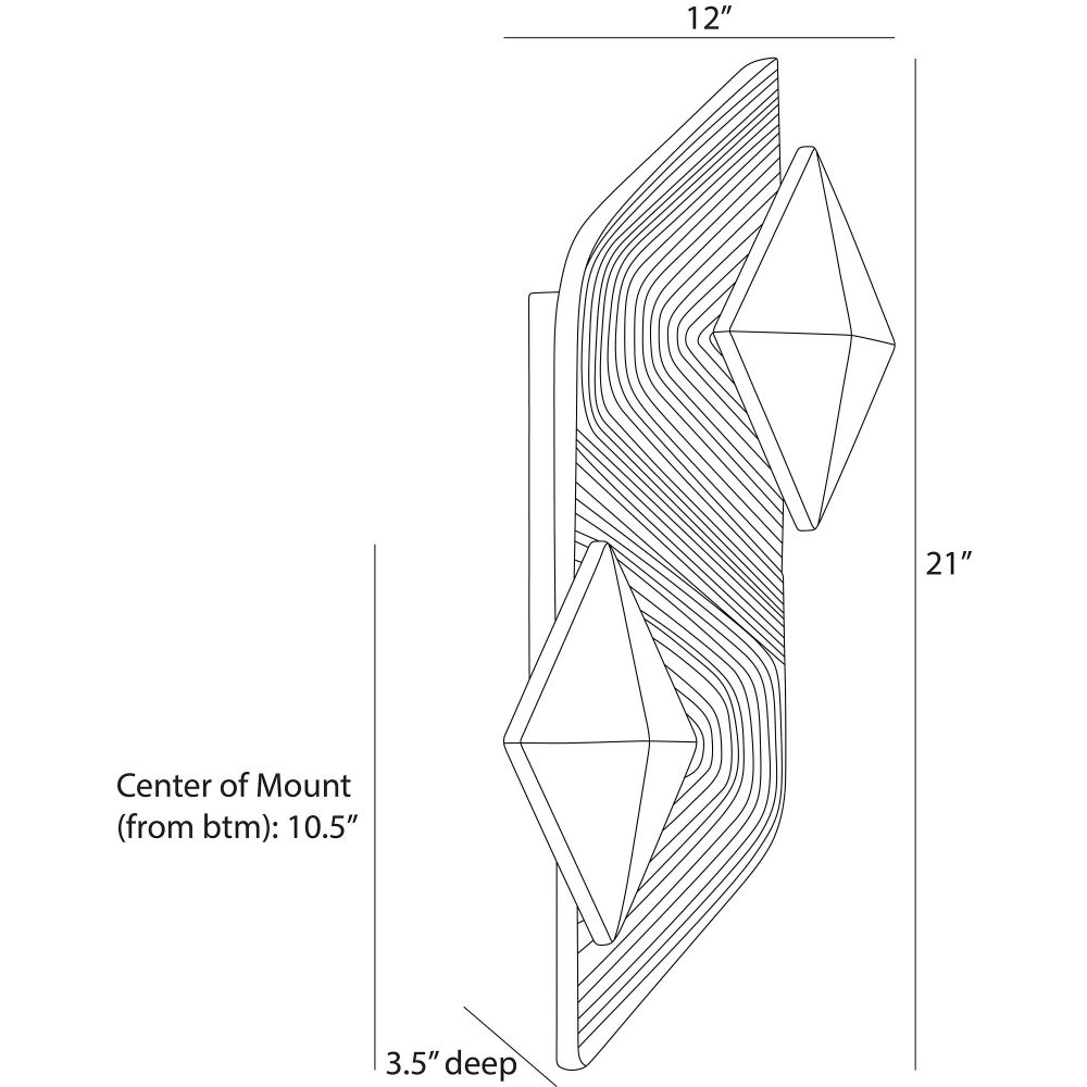 wall sconce dimensions labeled