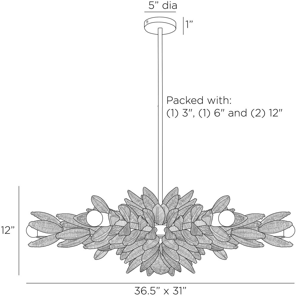 arteriors kasai semi flush diagram
