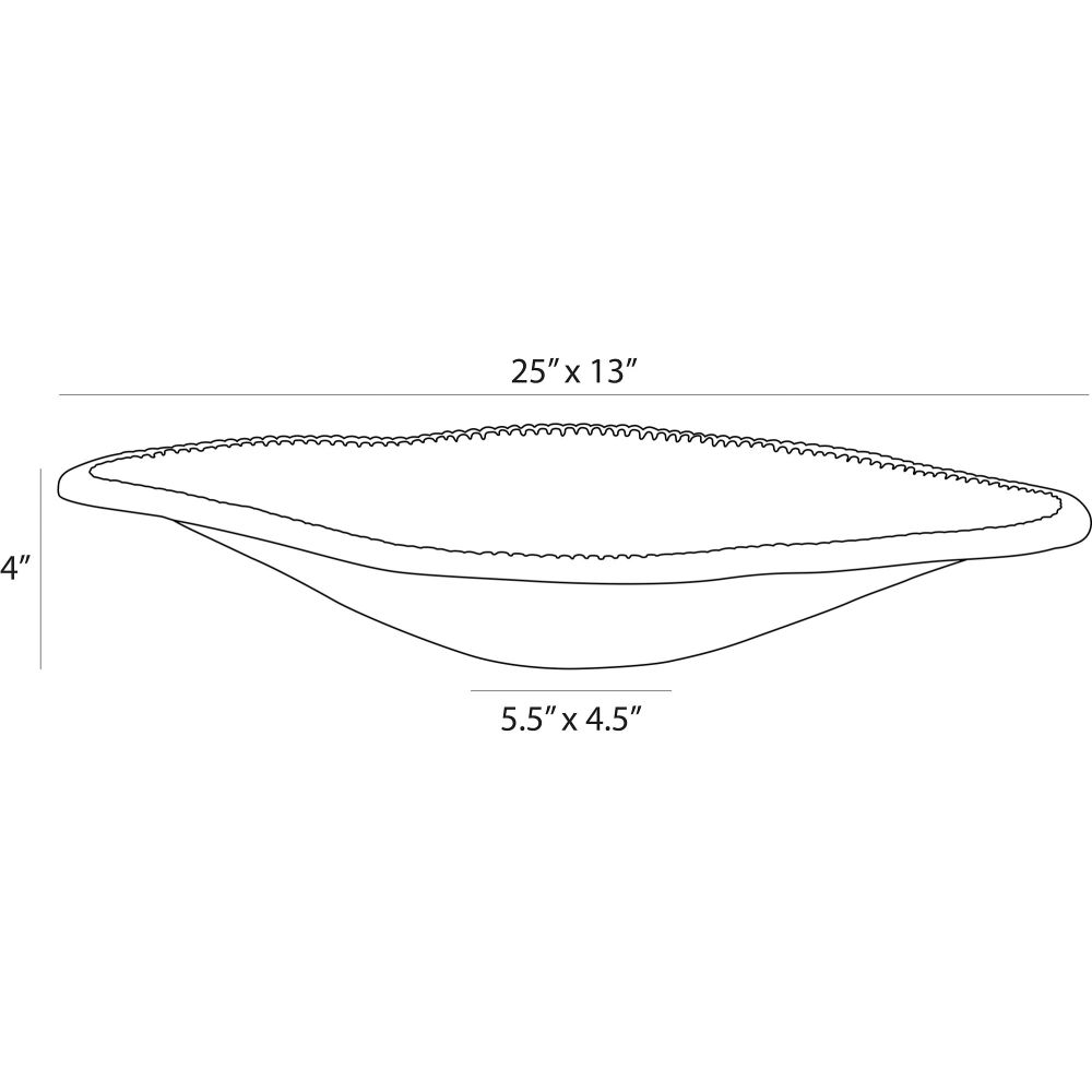 Measurement chart of a circular object with dimensions labeled.