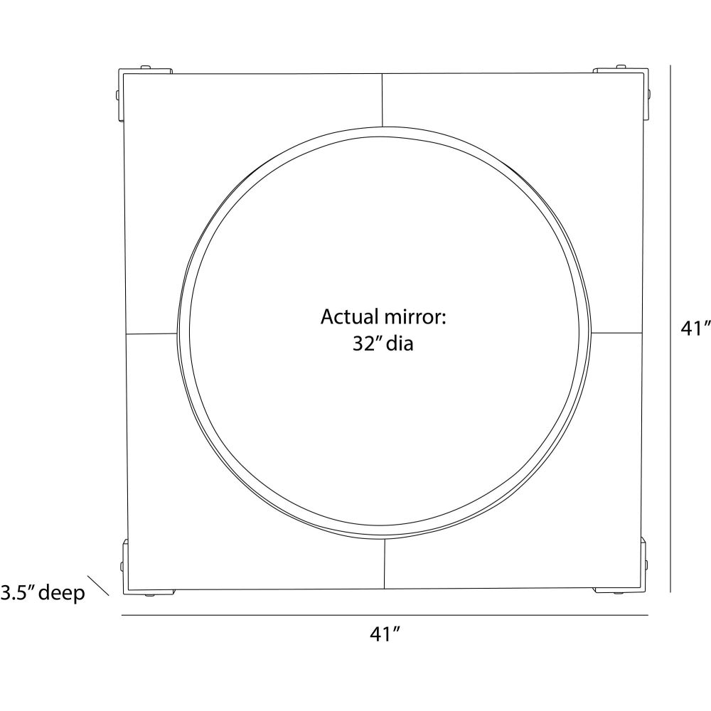 arteriors kristen mirror diagram