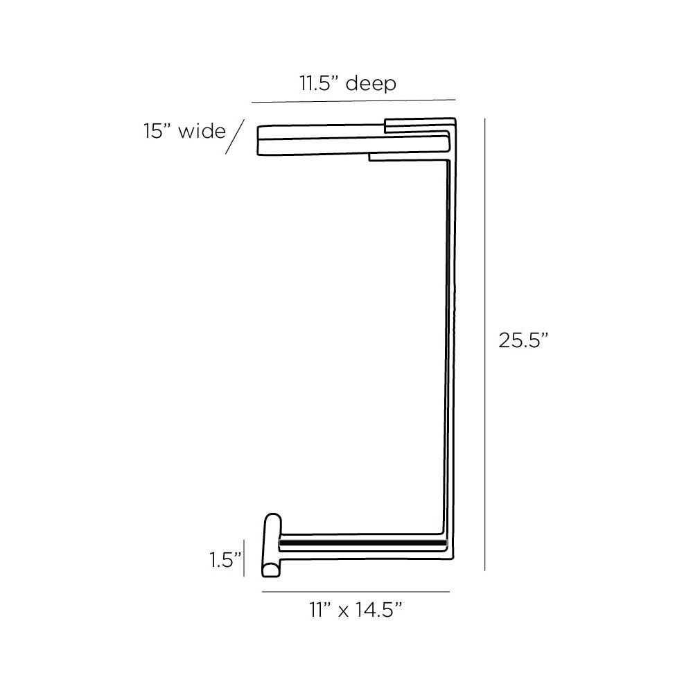 arteriors mcclain accent table diagram