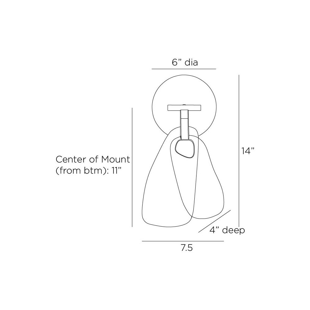 arteriors melt sconce diagram