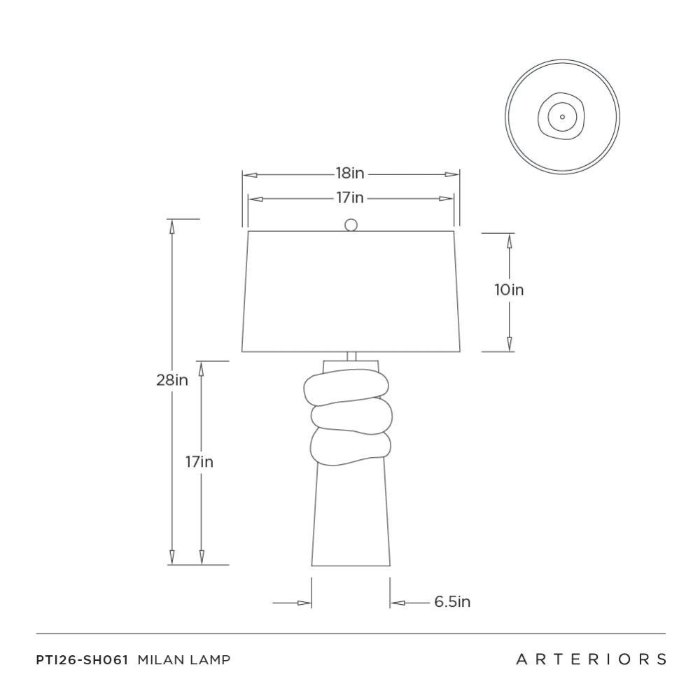 Milan Lamp Ombre Mercury Glass