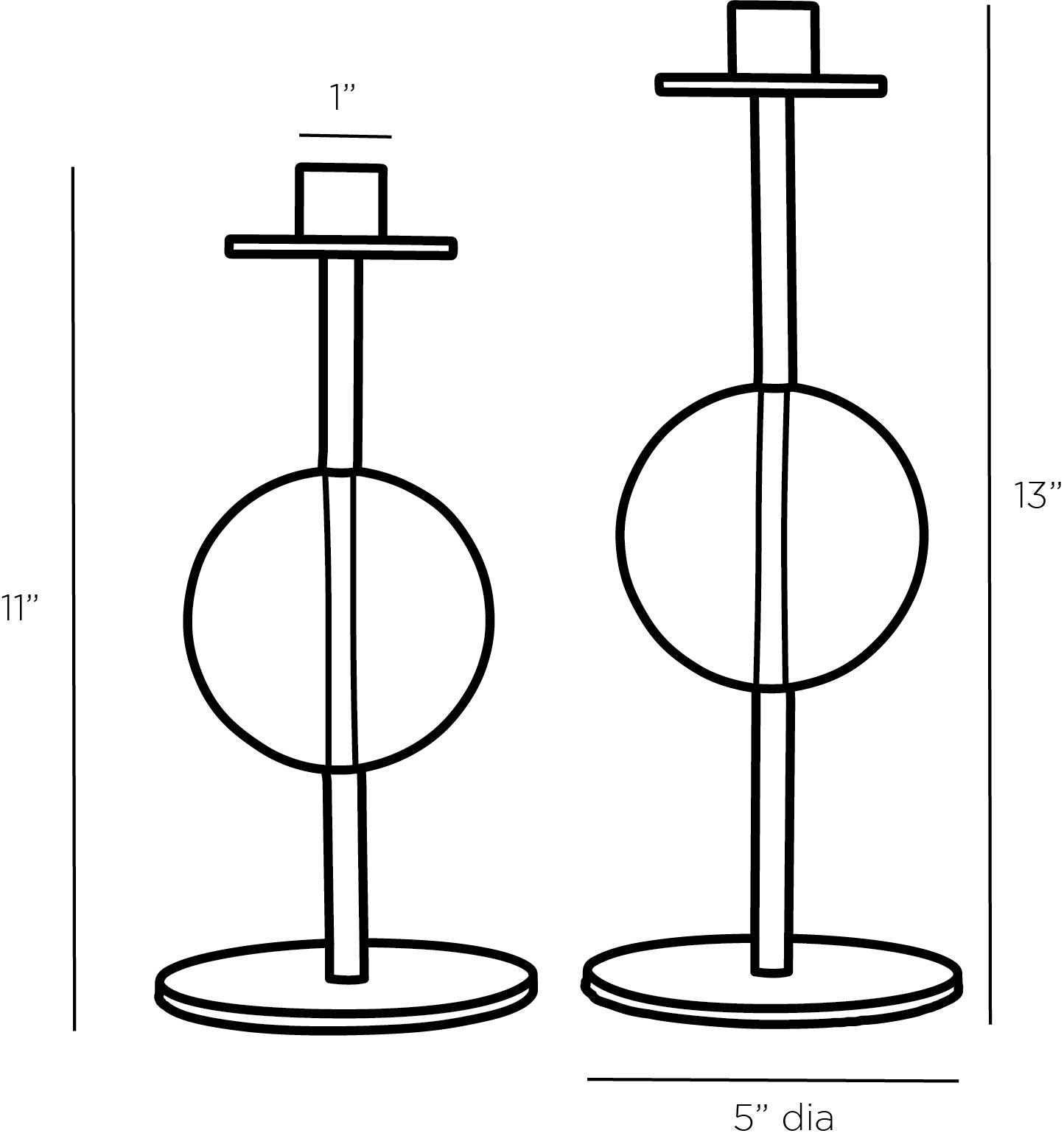 arteriors terrell candleholder set diagram