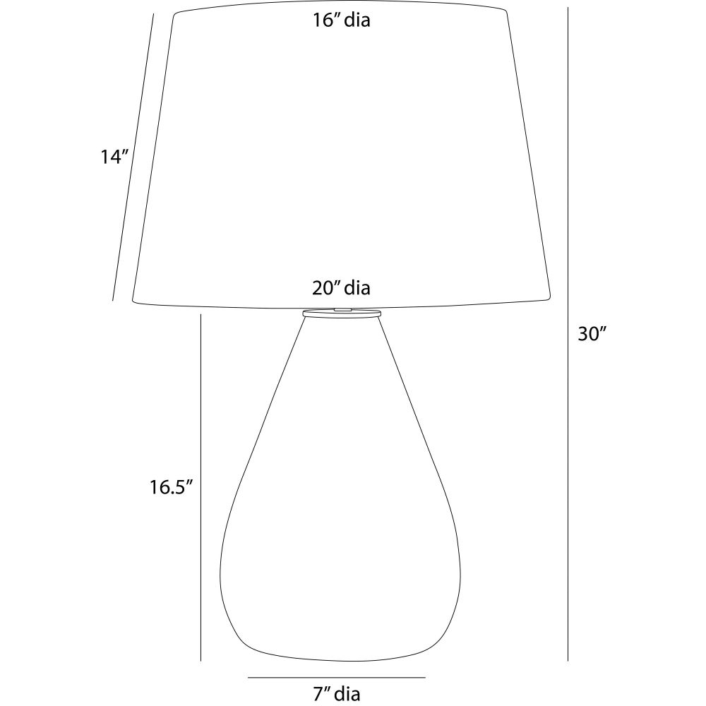 arteriors tiber lamp diagram