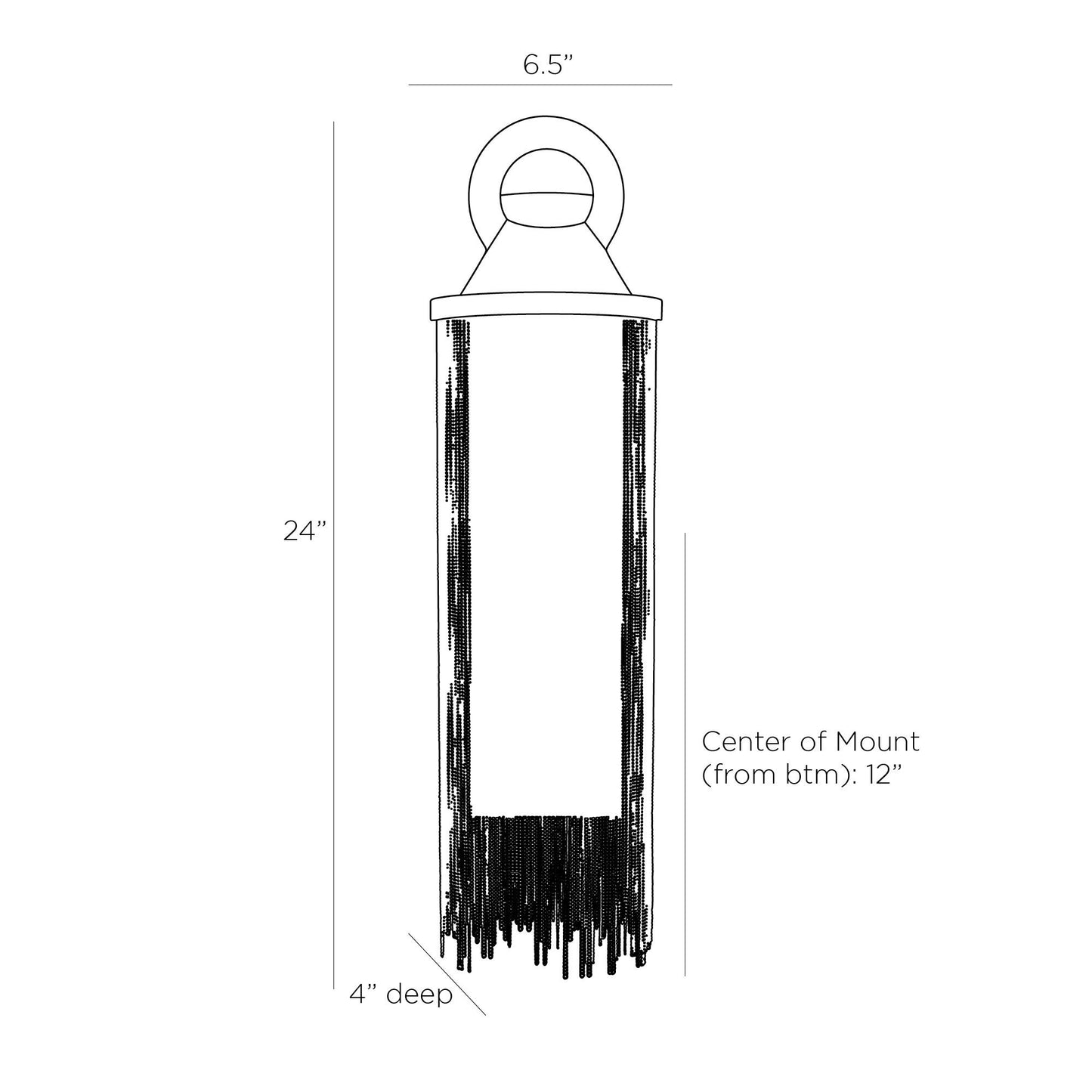 arteriors vanko sconce diagram