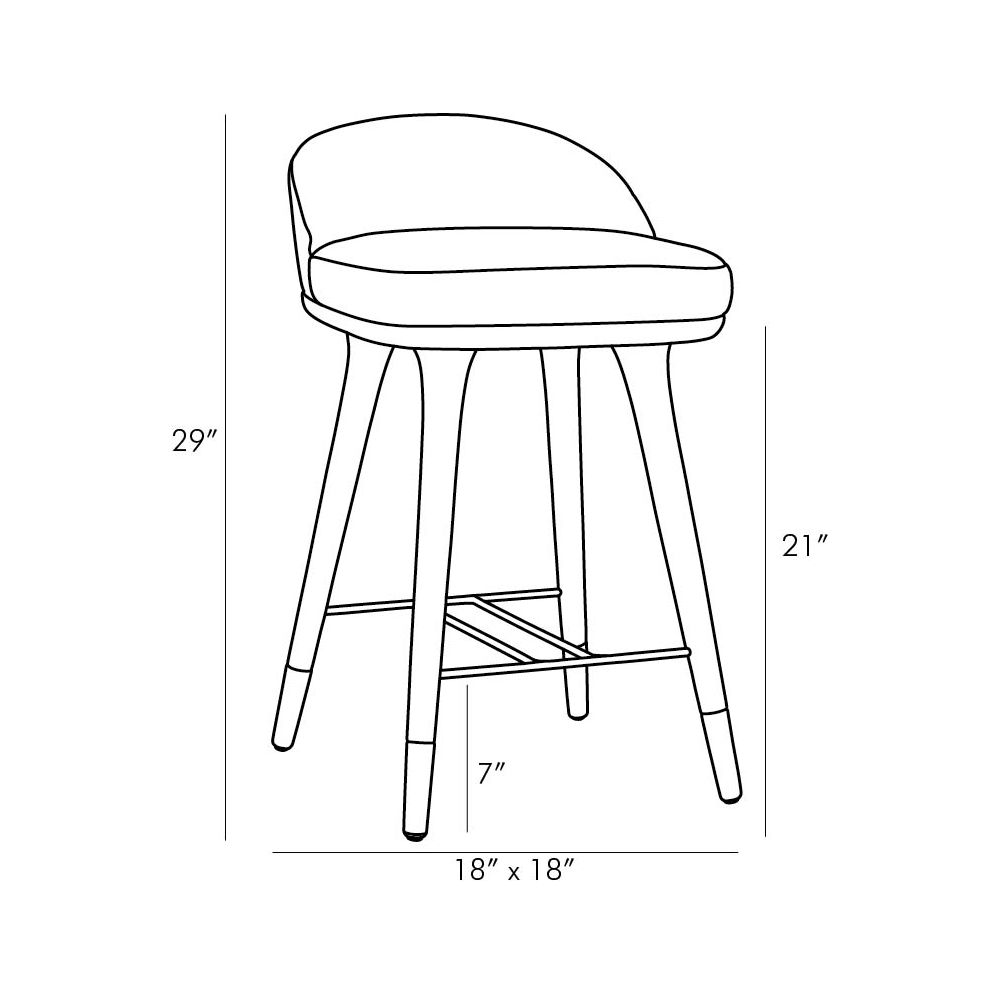 arteriors walsh counter stool diagram