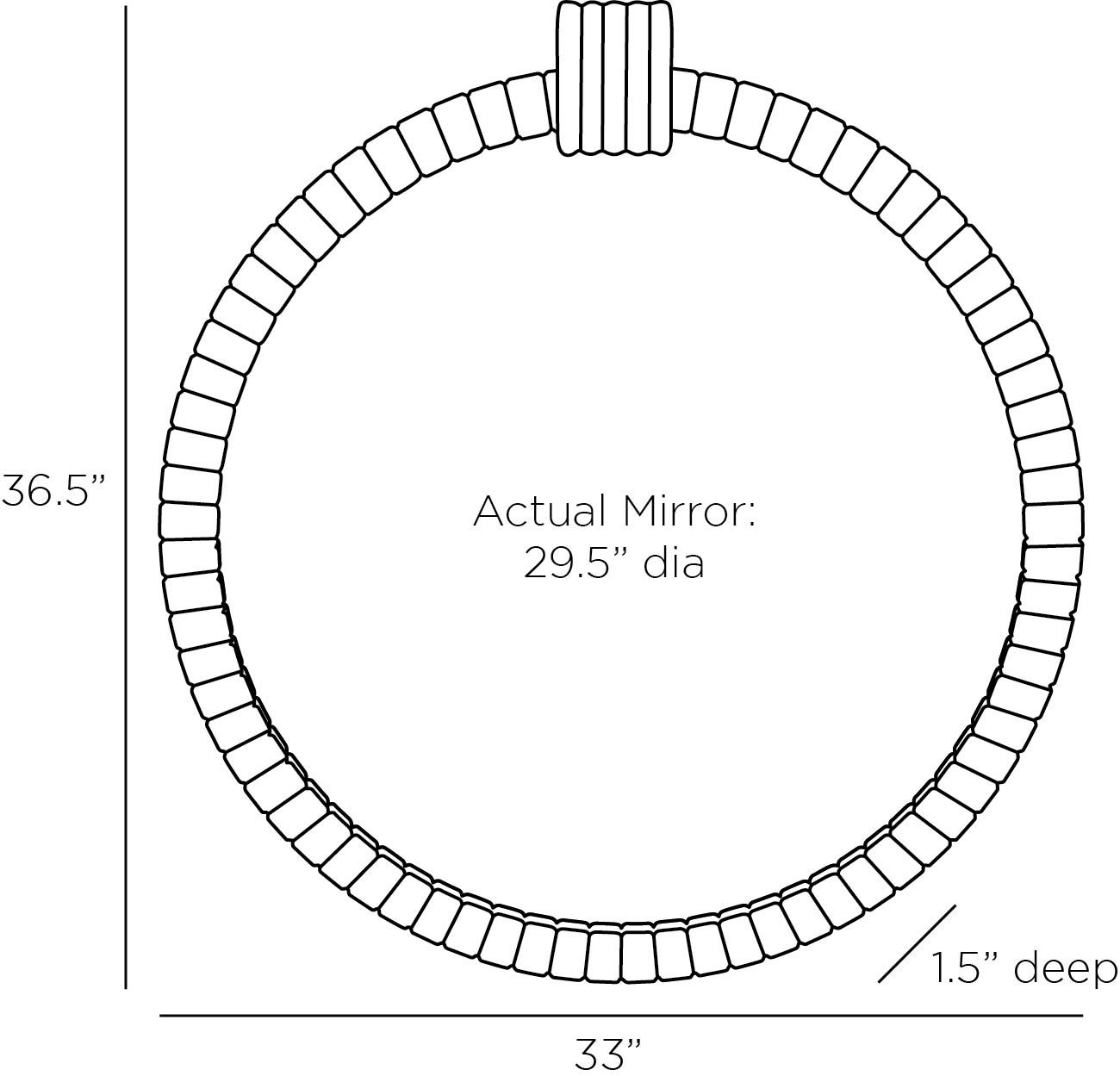 arteriors xandra mirror diagram