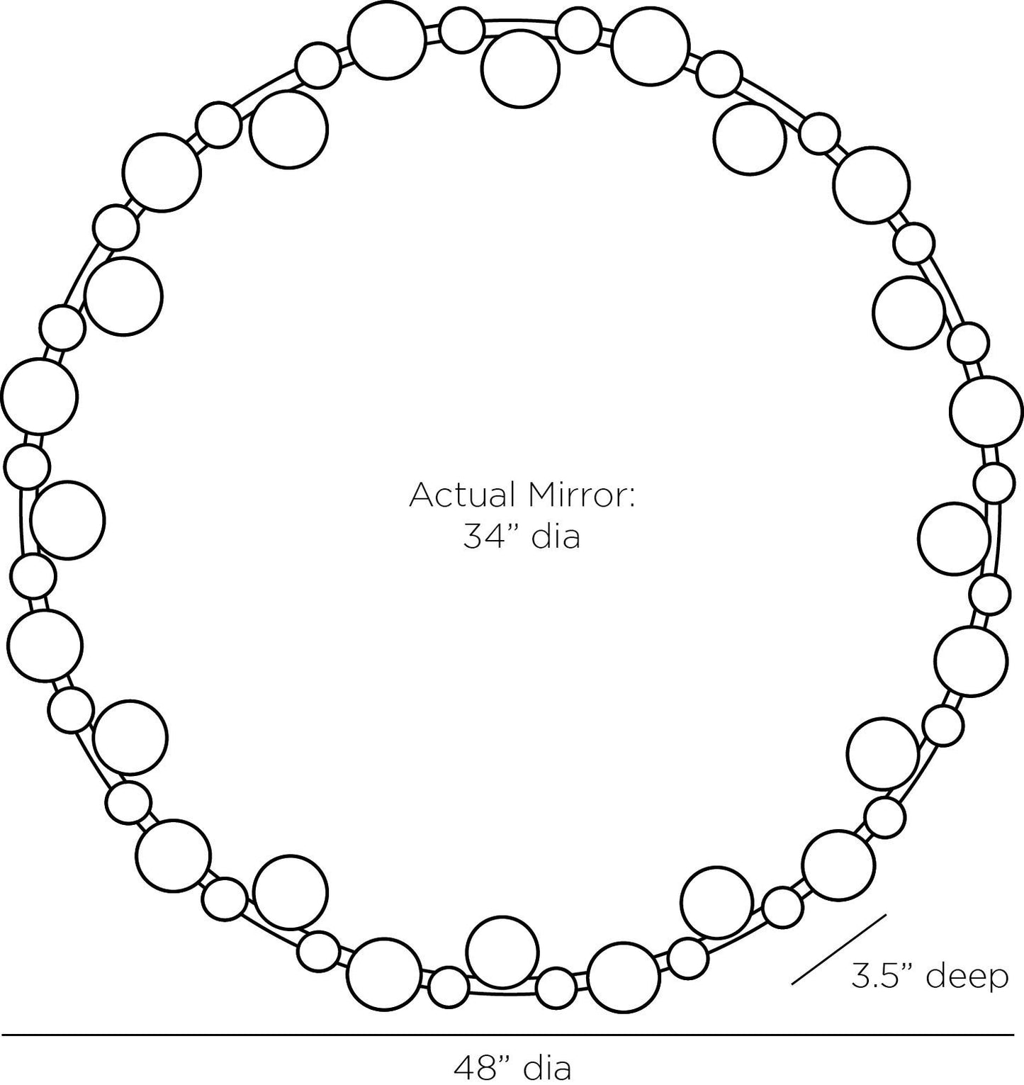 arteriors zaldana mirror diagram