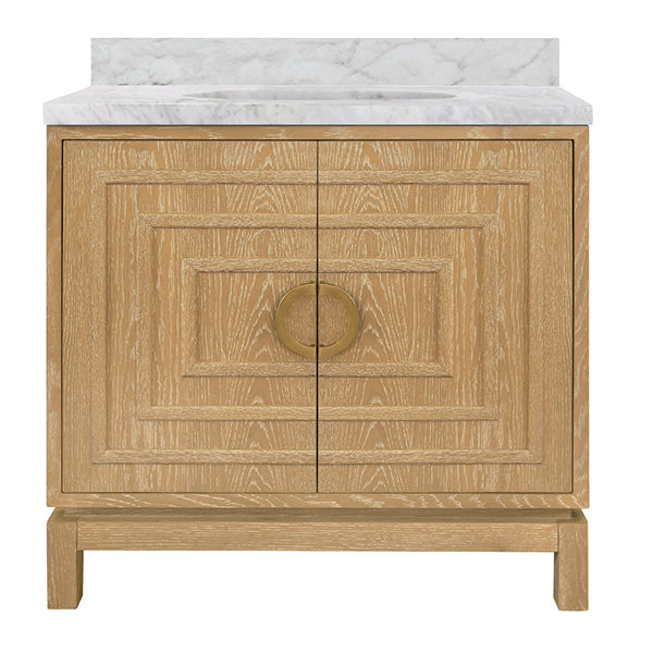Worlds Away Bixby Vanity Cerused Oak and White Marble – CLAYTON
