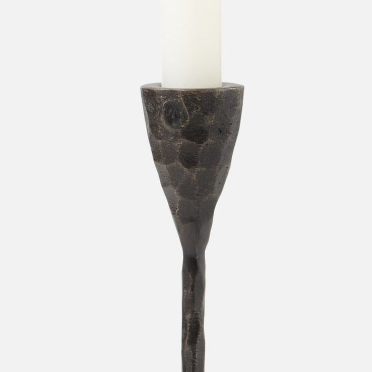 blue pheasant candleholder alina bronze detail