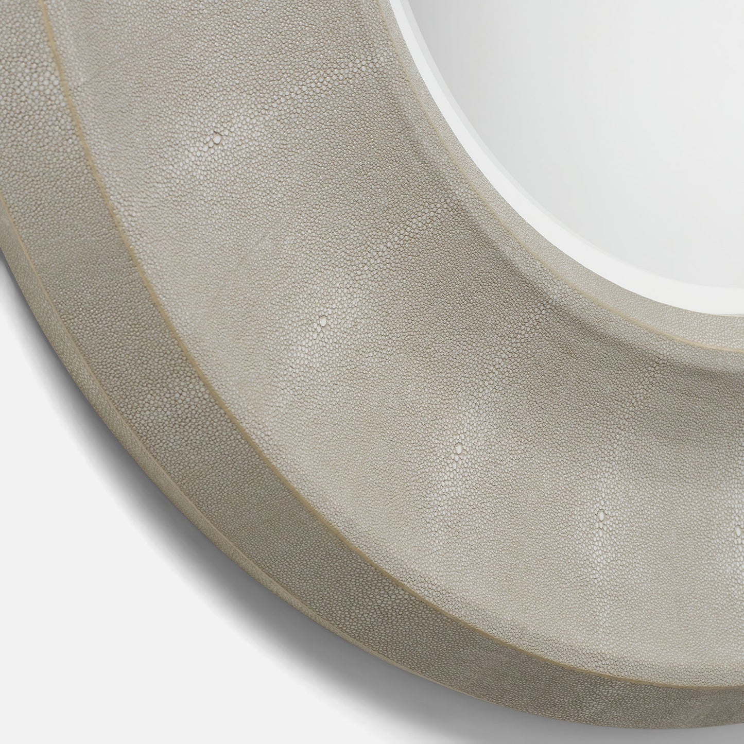 Blaise Mirror Sand Faux Shagreen