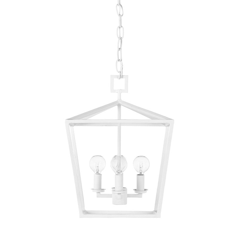 currey denison white chandelier front