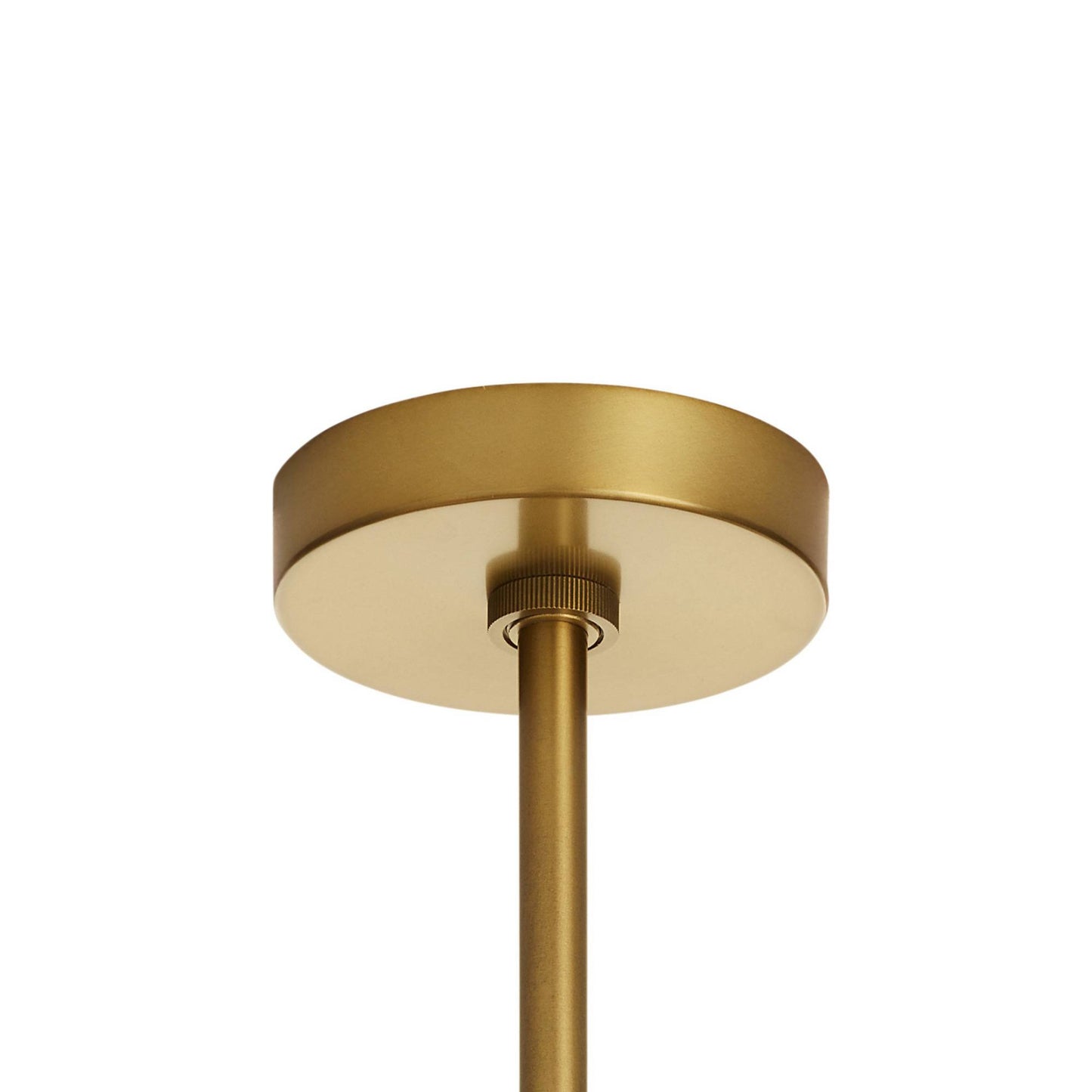 Gold ceiling light fixture on a white background