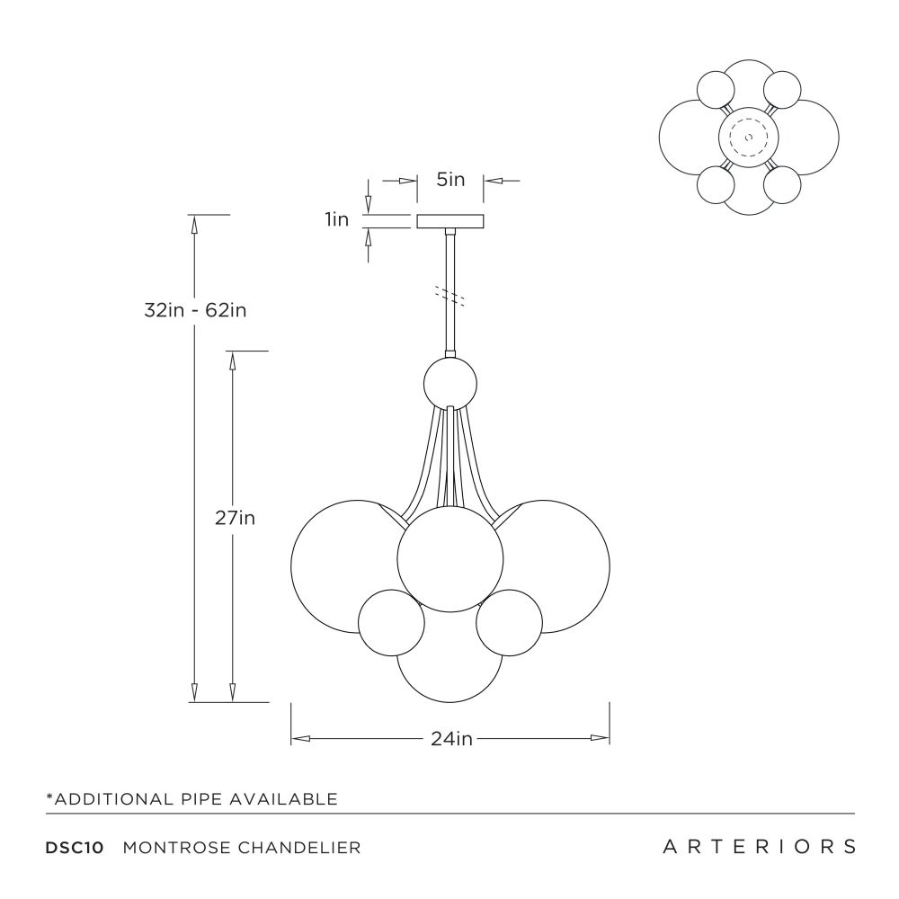 Montrose Chandelier Chrome Luster