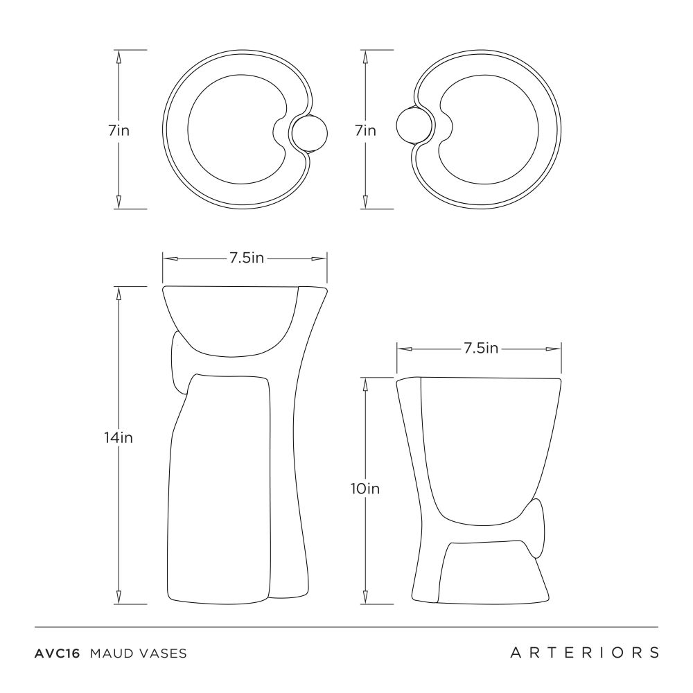 Maud Vases Set Ivory Ceramic