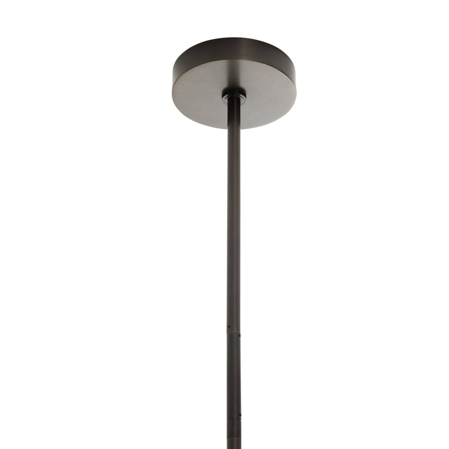 Black pendant light fixture on a white background