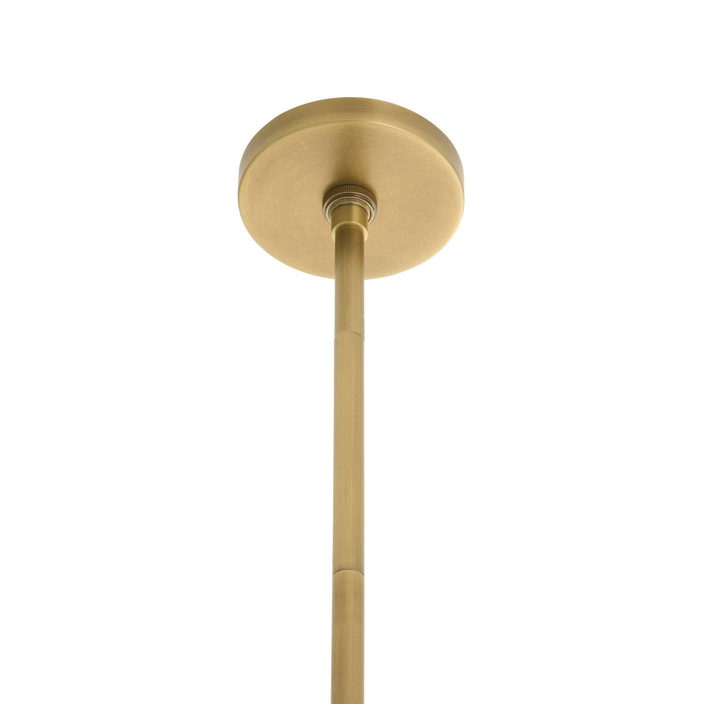 Gold pendant light fixture on a white background